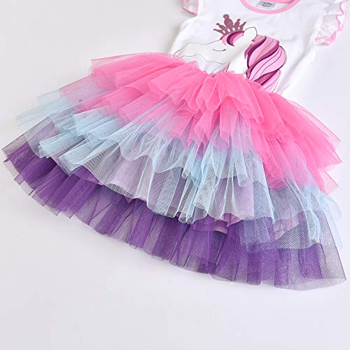 VIKITA Vestido Bordado Mariposa Algodón Tulle Tutu Sin Mangas Verano Niñas 4-5 años SH4590 5T