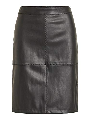 Vila Clothes Vipen New Skirt-Noos Falda, Negro (Black), 42 (Talla del Fabricante: X-Large) para Mujer
