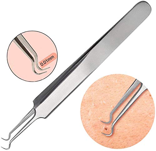VIMILOLO Extractor de Puntos Negros Kit,Herramientas para eliminar puntos negros de Acné para Quita Espinillas Granos Comedones Blackhead removal,Acero inoxidable 6 piezas