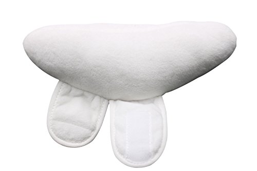 Vine Bebé Viaje Almohadilla Soporte para Cabeza Cojín cervical Niños almohada de asiento de coche Viaje Cochecito Cojín,Blanco