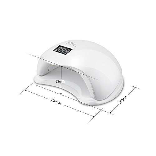 Vinteky®Black Friday 48W Secador de Uñas Lámpara LED Manicura Lámpara Solar de Uñas LED de Infrarrojos Sensores UV Máquina de la Terapia de Luz Apto para Uñas de Manos y Pies (Blanco)