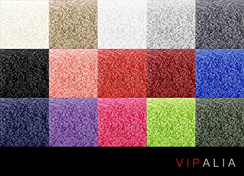 Vipalia Juego de Toallas de Baño 3 Piezas. Calidad Rizo 100% Algodón Egipcio 600 gr. Lisas. 3 Tamaños Tocador Lavabo y Ducha Sabana. Cenefa Dibujo Cesar. Color Negro