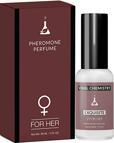 ViralChemistry feromonas para atraer a los hombres para la mujer (exquisito) - elegante, ultra fuerte fragancia del perfume de carrocería orgánica (. 1 onza)