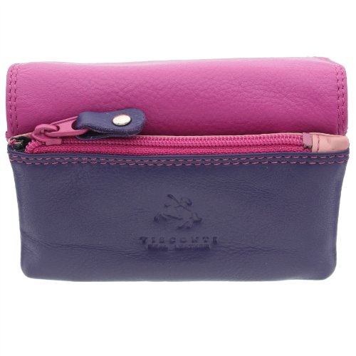 Visconti Colección Rainbow Tahiti Monedero de Cuero RB99 Baya Multi