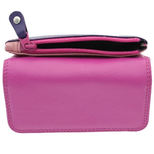 Visconti Colección Rainbow Tahiti Monedero de Cuero RB99 Baya Multi