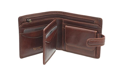 Visconti Colección Tuscany AREZZO Cartera de Cuero con Protección RFID TSC42 Canela