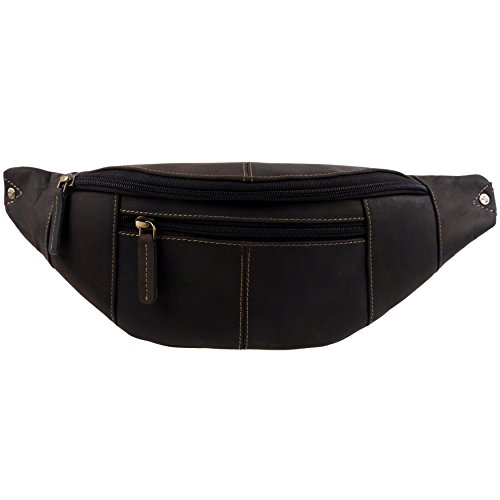 Visconti. Hombre Aceite Cuero Riñonera - Aceite Bronceado