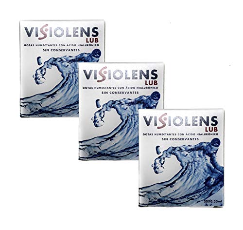Visiolens LUB - 3 x Lágrimas artificiales monodosis con ácido hialurónico sin conservantes - 20 x 0,35 ml