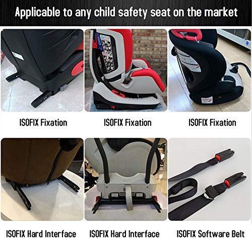 VISLONE Kit de montaje de anclaje universal para asiento infantil para automóvil para conector de cinturón ISOFIX (para coche general)
