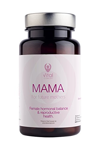 Vital Concept MAMA - para mujeres que quieren hijos. Ayuda para la fertilidad de futuras madres con 400 mcg de ácido fólico, coenzima Q10. Obtener Embarazo Apoyo Multi Vitaminas. 60 cápsulas, 60 días