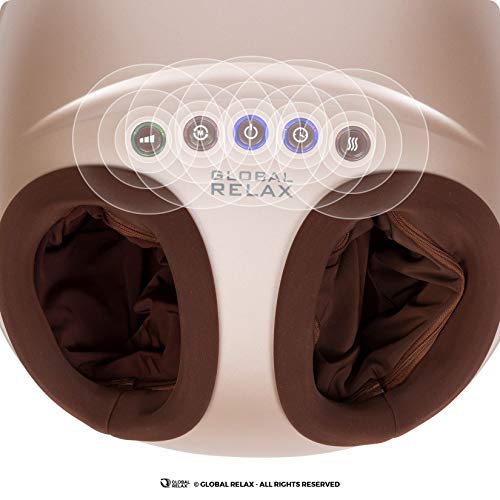 VITALZEN® MINI Masajeador de pies (modelo 2020) - 4 sistemas de masajes: presoterapia, compresión/aire, combinado, y calor en la planta del pie y en los tobillos - Garantía 2 Años