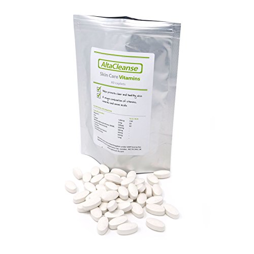 Vitaminas Para el Cuidado de la Piel AltaCleanse Para Granos y Puntos Negros 30 Días Para Una Piel Limpia 60 Cápsulas (Suministro Para 60 Días)