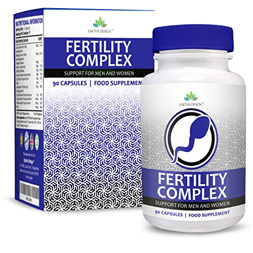 Vitaminas para Fertilidad - Suplemento Para Hombres y Mujeres - Con Zinc, Magnesio, Hierro, Calcio, Biotina, Vitamina B C D3-90 Tabletas (Suministro Para 3 Meses) de Earths Design