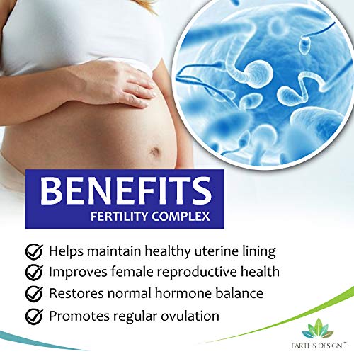 Vitaminas para Fertilidad - Suplemento Para Hombres y Mujeres - Con Zinc, Magnesio, Hierro, Calcio, Biotina, Vitamina B C D3-90 Tabletas (Suministro Para 3 Meses) de Earths Design