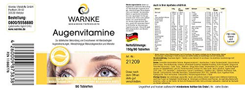 Vitaminas para los ojos – Complejo multivitamínico para la visión – 90 comprimidos
