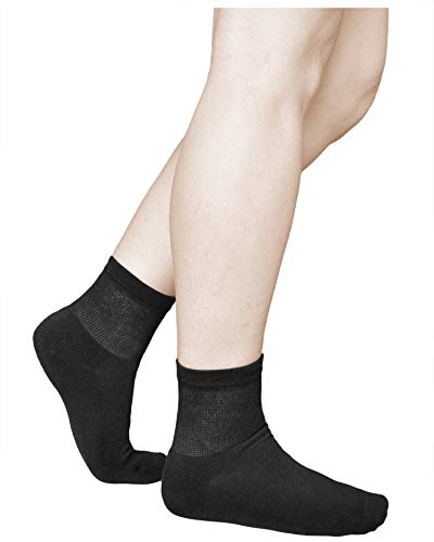 vitsocks Calcetines Acolchados Diabéticos Mujer (3 PARES) Pies Cansados Doloridos, negro, 39-42
