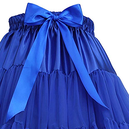 VJGOAL Verano de Las Mujeres de Moda Casual Color sólido Fiesta de Baile Sexy Mini Falda de Tul Ballet Tutu Faldas(Un tamaño,Azul)