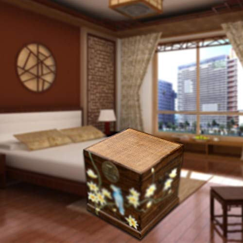 Vmaleta Vendimia, Gran Capacidad Estructura De Espiga Y Espiga Hecho A Mano Diseño De Mango Joyas Joyas Cosméticos Artículos Diversos Almacenamiento Decoración Olmo, 3 Colores GGYMEI