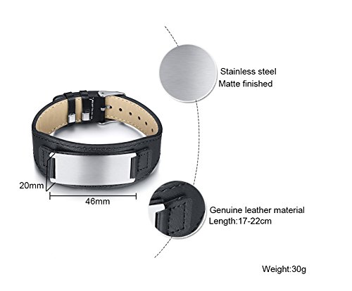 VNOX Acero Inoxidable para mi Hijo/Padre,Novio/Esposo Valor para el Hombre Pulsera Regalo de Cumpleaños para el Hijo Novio/Esposo/Padre