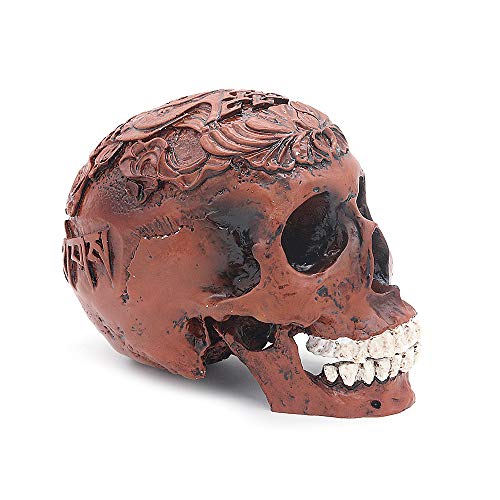 VOANZO - Figura de esqueleto humano, diseño retro y realista con diseño de calavera