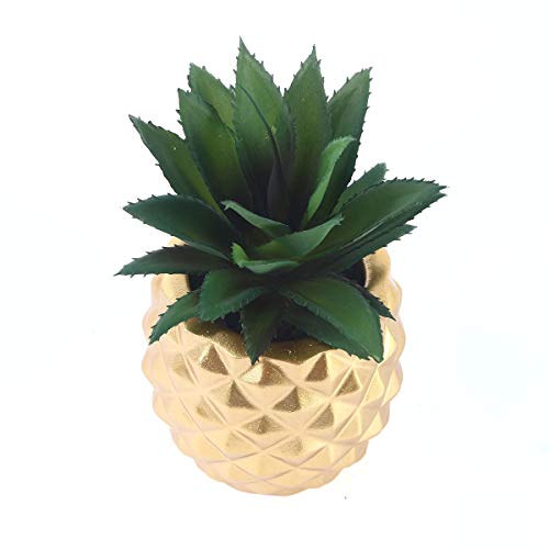 VOANZO Plantas suculentas artificiales en maceta, plantas de piña sintética para sala de estar, restaurante, oficina, gabinete de vino, baño, decoración del hogar