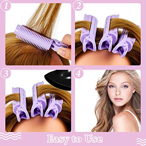 Voluminización Cabello Raíces Pinza,Naturales Pinza Esponjoso de Raíz de Cabello Clip Rulos Voluminizador,Sin Calor Rizador de Pinza Volumen Cabello,Cabello Estilismo DIY Herramienta Rodillos