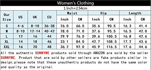 VONDA Casual Faldas Alta Cintura Lápiz Mini Falda Botón Básico Flare Falda Corta con Cremallera