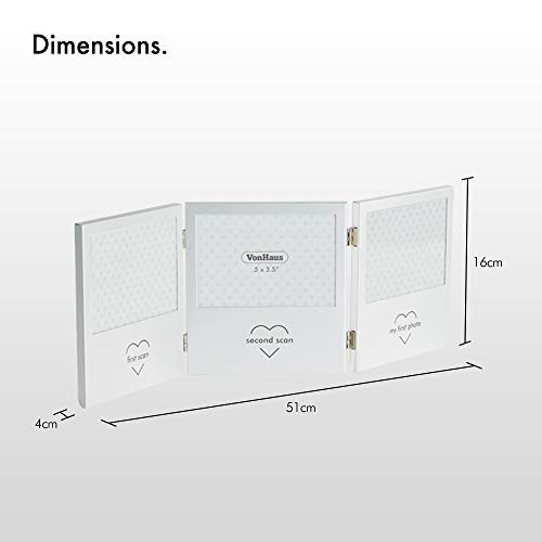 Vonhaus - Marco de fotos triple de ecografías de bebé vonhaus