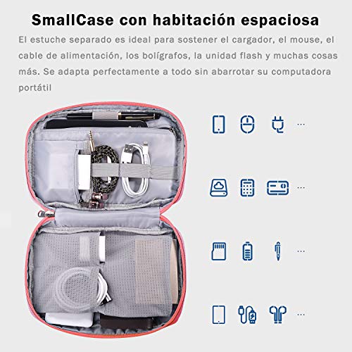 Voova 13 13.3 13.5 Pulgadas Funda Portátil,Bolsillo de Accesorios para Impermeable Funda Ordenador Portátil,para Chromebook,MacBook Pro/MacBook Air 13",Surface Book 2,XPS 13, para Señora,Rosado