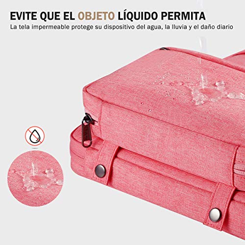 Voova 13 13.3 13.5 Pulgadas Funda Portátil,Bolsillo de Accesorios para Impermeable Funda Ordenador Portátil,para Chromebook,MacBook Pro/MacBook Air 13",Surface Book 2,XPS 13, para Señora,Rosado