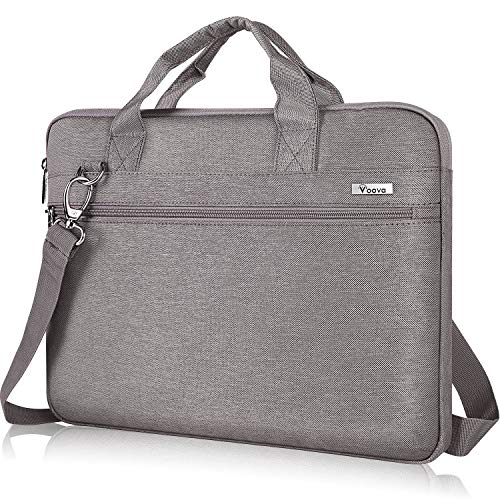 Voova 15.6 14 15 Pulgadas Maletin Funda de Ordenador Portatil,Bandolera Bolsa Protectora Upgrade Compatible para MacBook Pro Retina 2020,Surface Book 3 2 XPS Yoga Chromebook,HP ASUS Acer,Ceniza Caqui