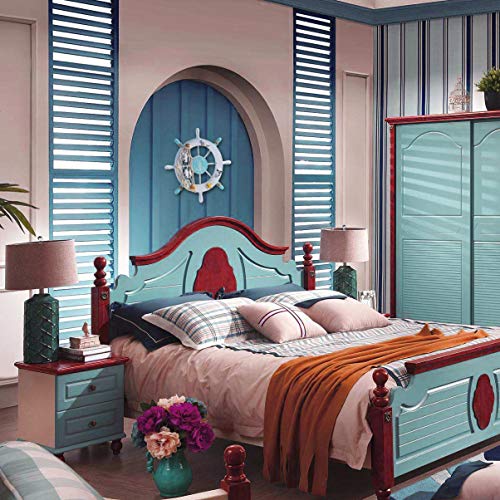 VORCOOL Rueda de la Nave, decoración de la Pared del timón Playa náutica Nave del Barco de Madera Rueda de la Red de Pesca Shell Decoración de la Pared del hogar 11 Pulgadas