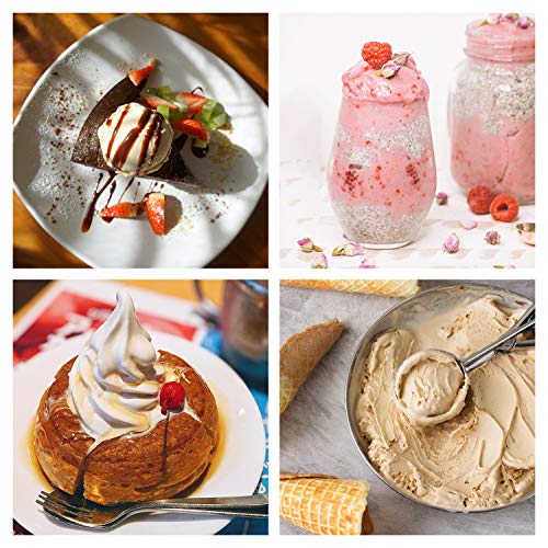 VPCOK Maquina de Helados 1,5L Máquina de Helados Profesional Maquina Hacer Helados Sorbete y Yogur Congela en 30 Minutos, Maquina Helados Soft