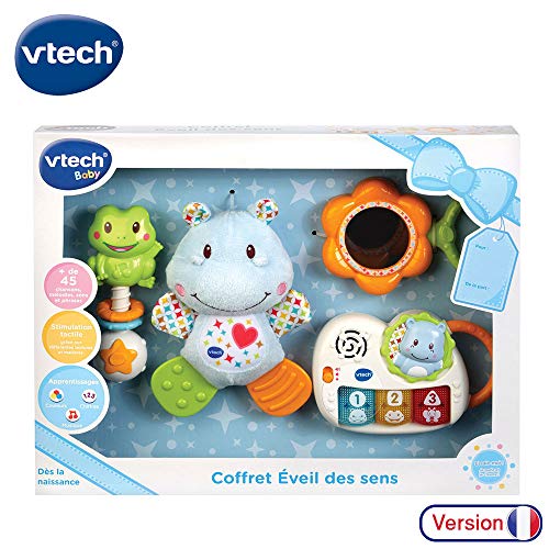VTech Coffret Naissance - Éveil Des Sens (Bleu) - Juegos educativos (Azul, Niño/niña, Francés, AAA, 400 mm, 70 mm) , color/modelo surtido