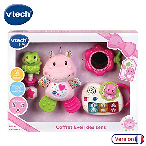 VTech Coffret Naissance - Éveil Des Sens (Rose) - Juegos educativos (Rosa, Niño/niña, Francés, AAA, 400 mm, 70 mm) , color/modelo surtido