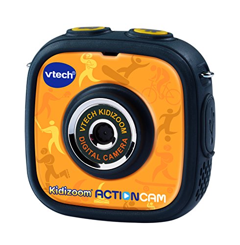VTech- Kidizoom Action CAM Cámara de Fotos y Vídeos, Color Negro/Amarillo, 28.7 x 20.1 x 8.1 (3480-170722)