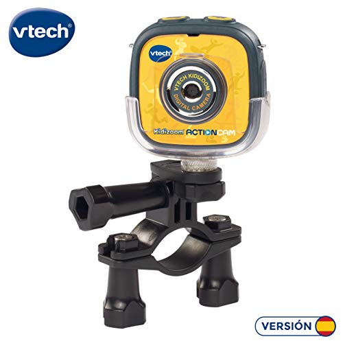 VTech- Kidizoom Action CAM Cámara de Fotos y Vídeos, Color Negro/Amarillo, 28.7 x 20.1 x 8.1 (3480-170722)