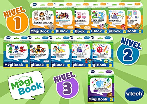 Vtech- Libro para Magibook Stem Ciencia y tecnología, aprende en casa, fomenta el Trabajo en Equipo, más de 40 Actividades y Cientos de interacciones, Nivel 2, 3-6 años (3480-480922)