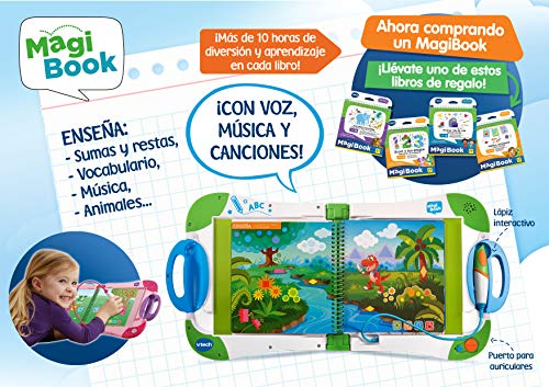 Vtech- Libro para Magibook Stem Ciencia y tecnología, aprende en casa, fomenta el Trabajo en Equipo, más de 40 Actividades y Cientos de interacciones, Nivel 2, 3-6 años (3480-480922)