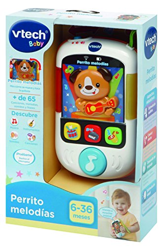 VTech- Perrito, MP3 Reproductor Musical de Juguete para bebé con más de 65 melodías, Canciones, Sonidos y Voces, enseña Vocabulario e Instrumentos (3480-508422) , color/modelo surtido