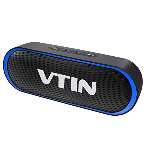 VTIN R4 Altavoz Bluetooth 12W, Altavoz Portatil Bluetooth 5.0, 24H de Reproducción, Altavoz Exterior con Micrófono, AUX/TF, para Móvil, Tabletas, MP3, Fiestas, Viajes