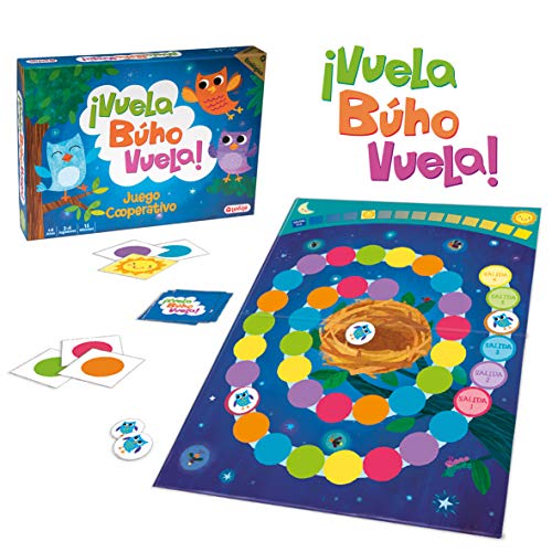 ¡Vuela Búho Vuela! Juego de mesa para niños cooperativo, Juego ecológico totalmente reciclable