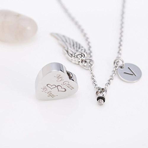 VVHN Joyas de cremación de Cenizas urnas Collar conmemorativo Recuerdos de Ceniza