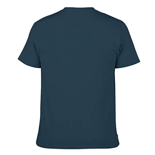 vVking NorseTattoo - Camisa de algodón para hombre azul marino L