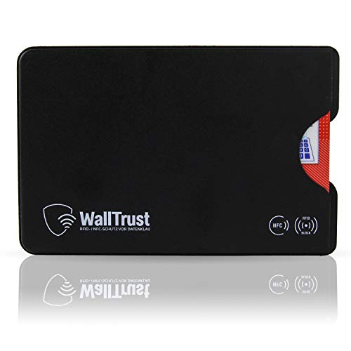 WallTrust Funda Protectora RFID para Tarjetas de crédito, Juego de 3, Negro