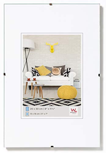 Walther Design Porta imágenes sin Marco Fotos, Vidrio Transparente, 50x70 cm