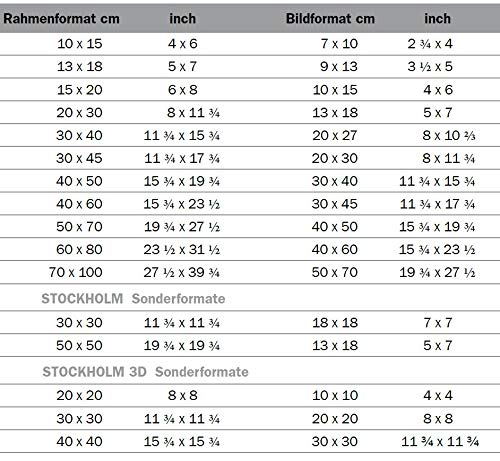 Walther Design Stockholm 3D Marcos de Cuadros, Gris, 40 x 40 cm