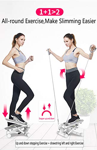 WANG-L Step Oscilación Stepper Máquina Ejercicio Inicio Silencio Tonificación Entrenamiento Pérdida De Peso Correr Equipos De Gimnasia Tonificar Sus Nalgas Piernas Muslos Cintura Blanca