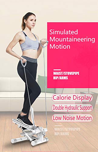 WANG-L Step Oscilación Stepper Máquina Ejercicio Inicio Silencio Tonificación Entrenamiento Pérdida De Peso Correr Equipos De Gimnasia Tonificar Sus Nalgas Piernas Muslos Cintura Blanca