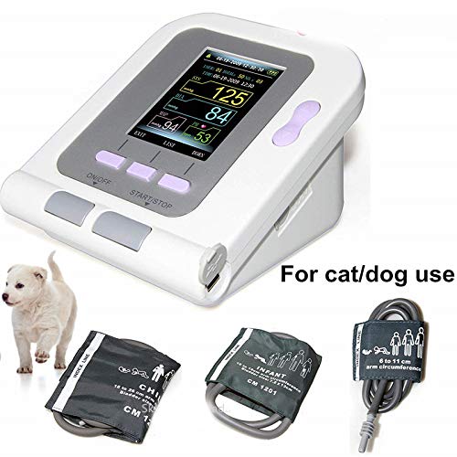 WANG Monitor de presión Arterial Digital Veterinaria NIBP Cuff, Perro/Gato/Mascotas (con 3 puños) Cuidado de Animales